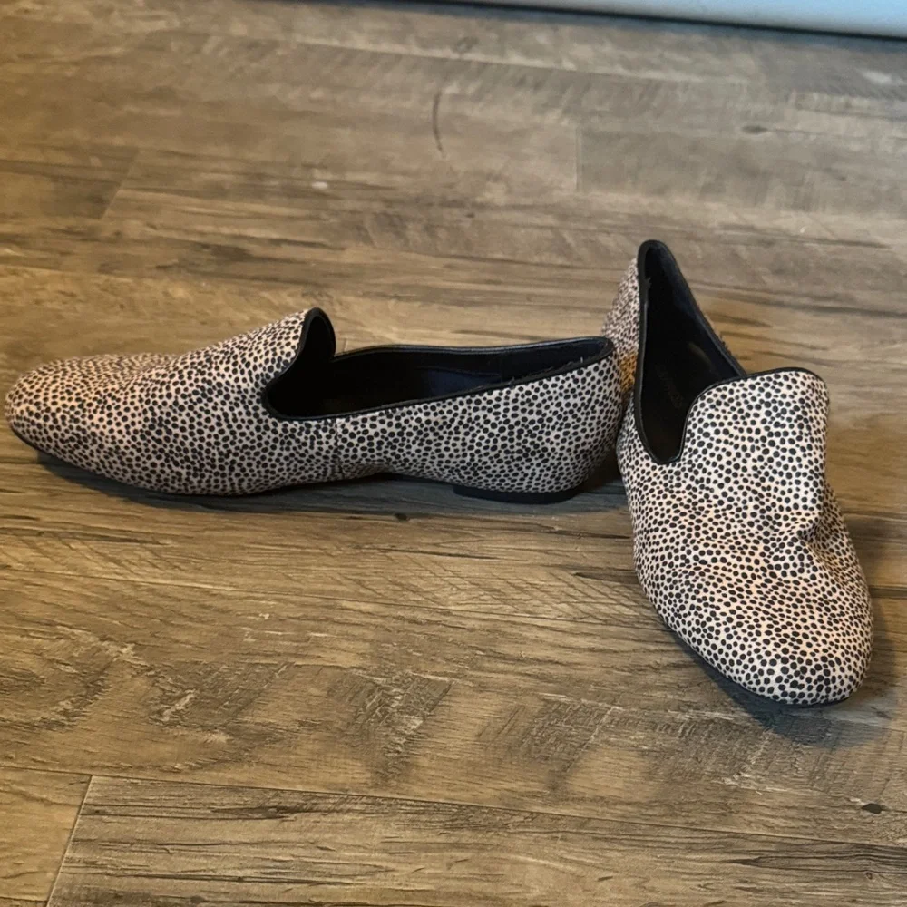Express - Animal Print Black and Tan Loafers - Size 9